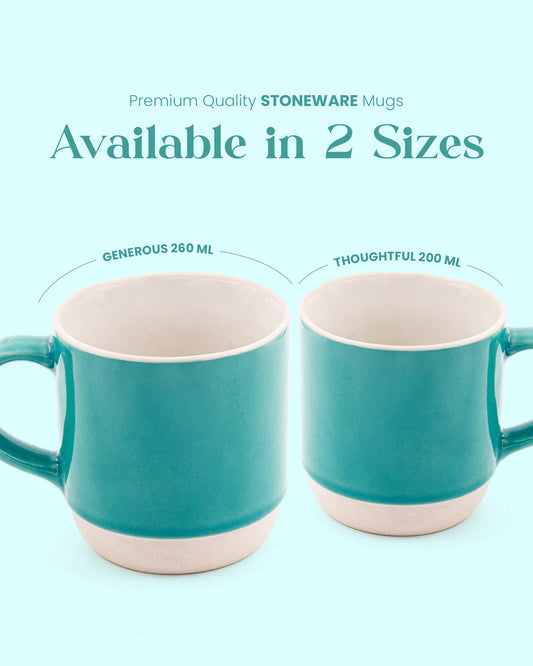 Elemental Stoneware Mug — DARK CYAN