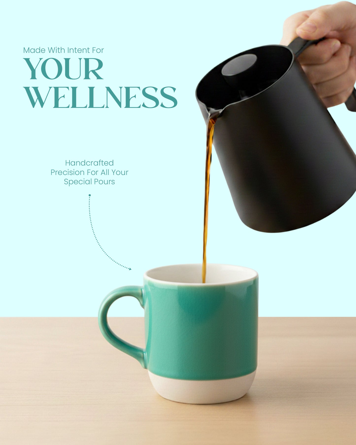 Elemental Stoneware Mug — DARK CYAN