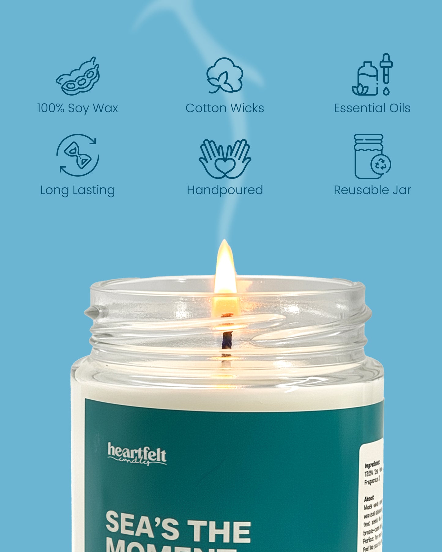 SEA’S THE MOMENT – Blue Ocean Soy Wax Candle