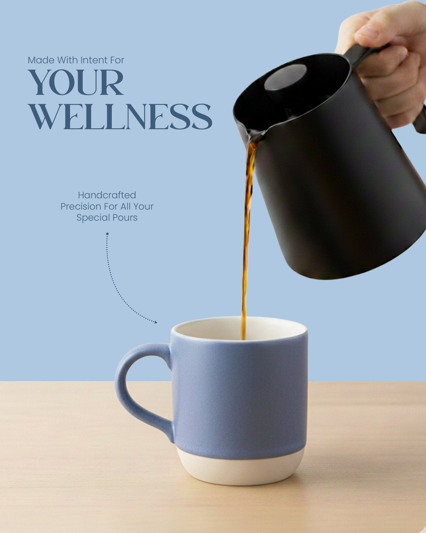 Elemental Stoneware Mug — AEGEAN BLUE