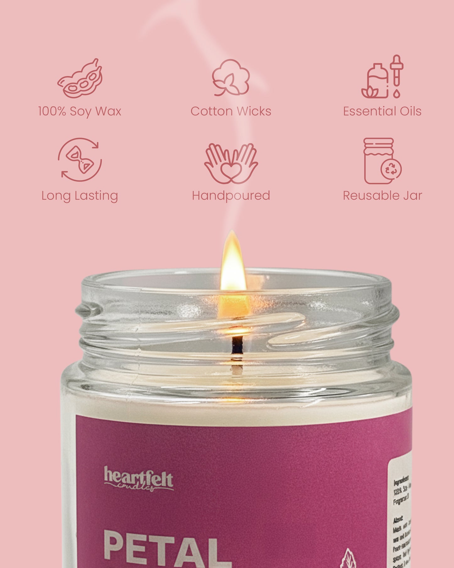 PETAL SHOWER – Rose Soy Wax Candle