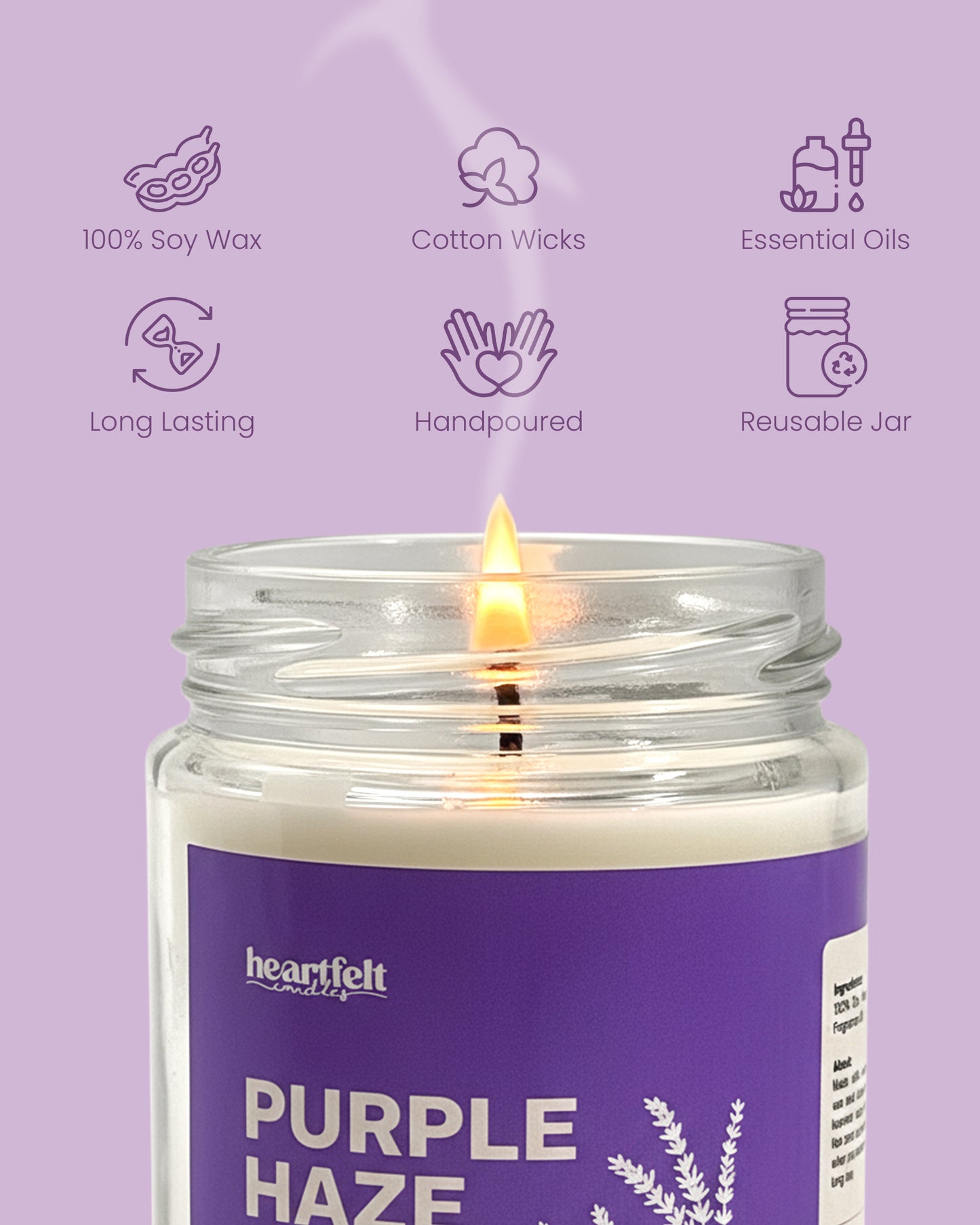 PURPLE HAZE – Lavender Soy Wax Candle