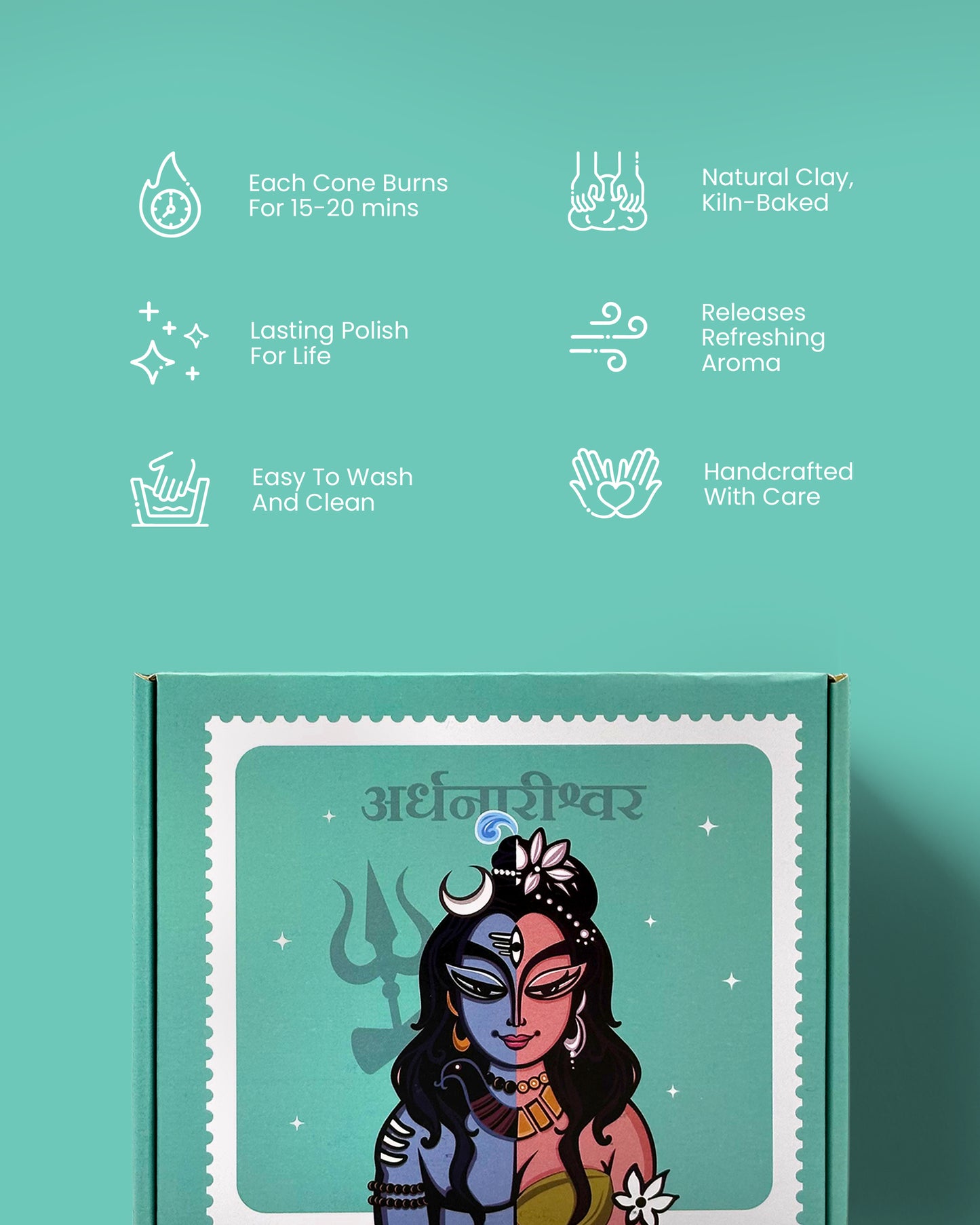 Ardhnarishwar Backflow Incense Burner