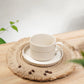 Vogue Stroke Fine Porcelain Cup & Saucer Set of 4 – Artistic Brushstroke Design for Tea & Coffee