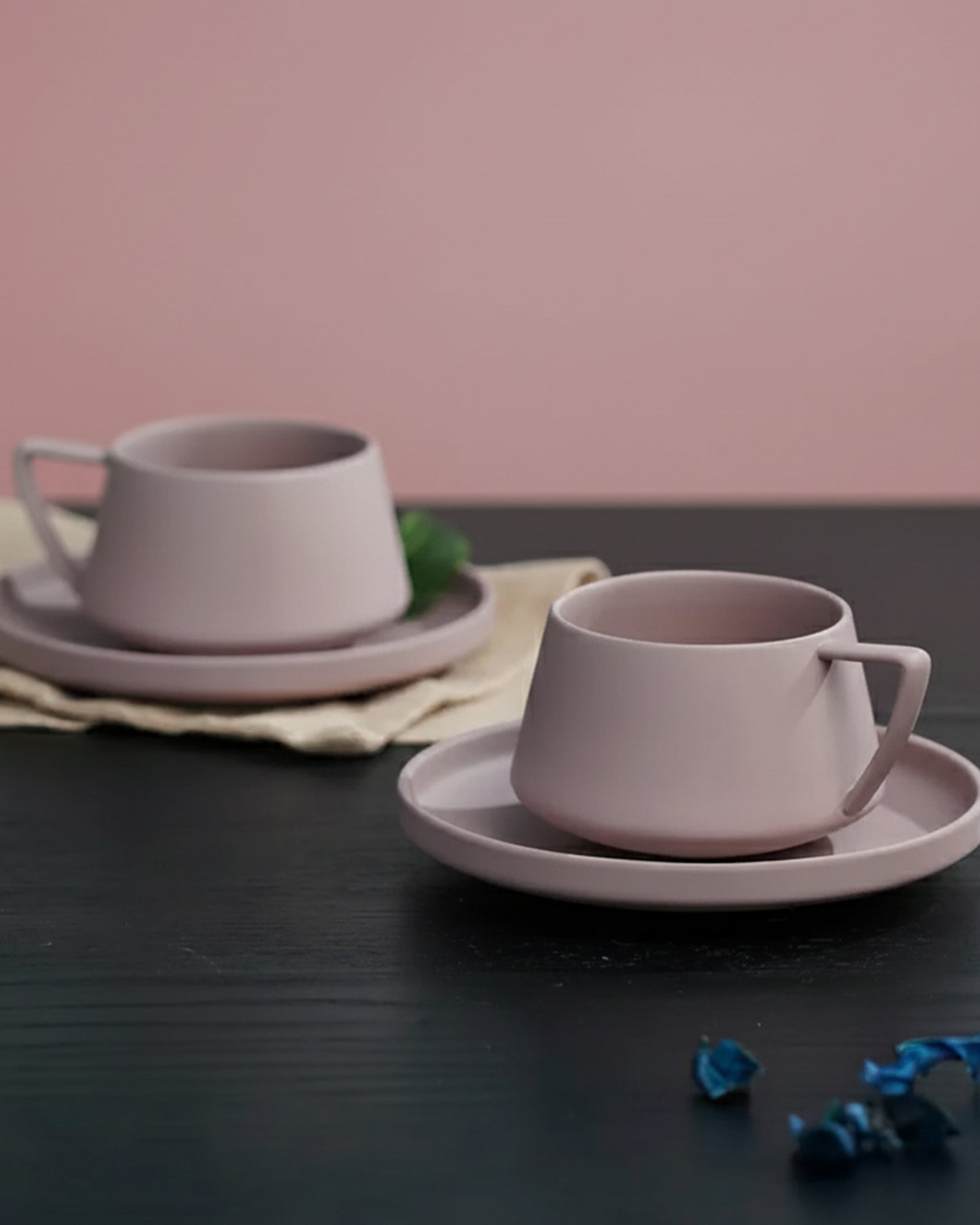 Elevated Porcelain Cup & Saucer Set QUICKSAND