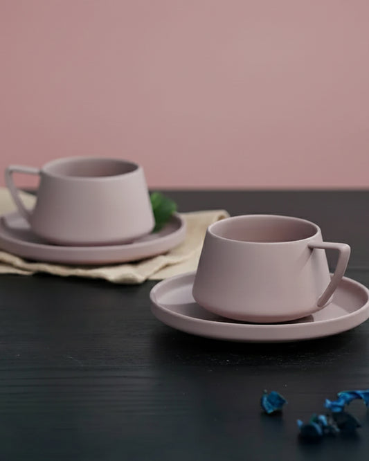 Elevated Porcelain Cup & Saucer Set QUICKSAND