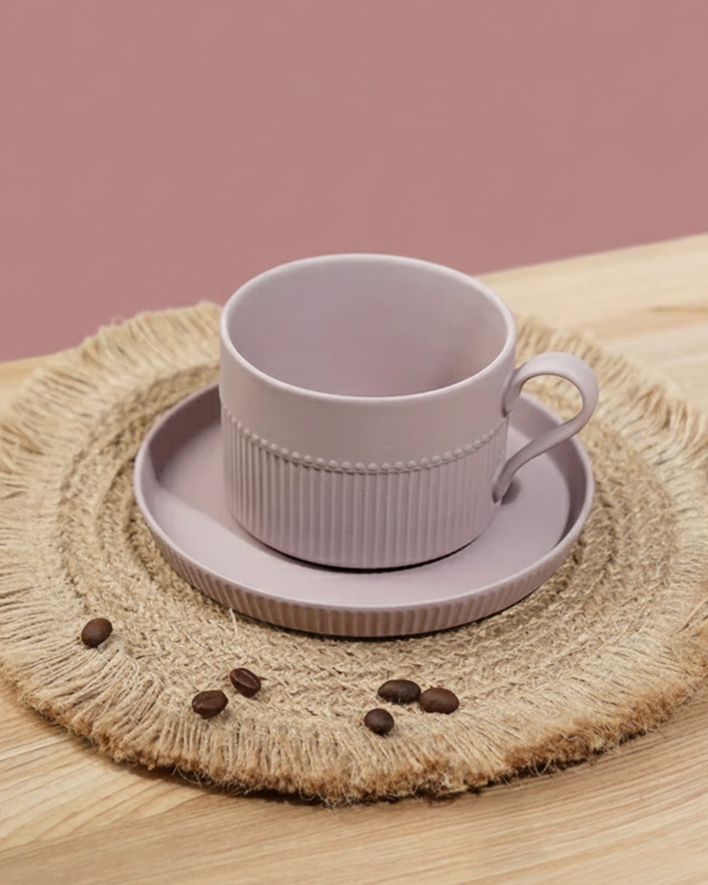 Stroke Porcelain Cup & Saucer Set QUICKSAND