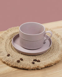 Stroke Porcelain Cup & Saucer Set QUICKSAND