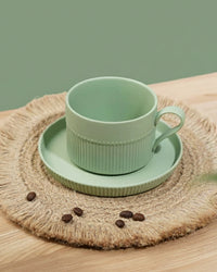 Stroke Porcelain Cup & Saucer Set MOSS