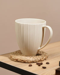 Diamond Porcelain Mug Set of 2 BEIGE