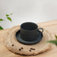 Vogue Stroke Fine Porcelain Cup & Saucer Set of 4 – Artistic Brushstroke Design for Tea & Coffee