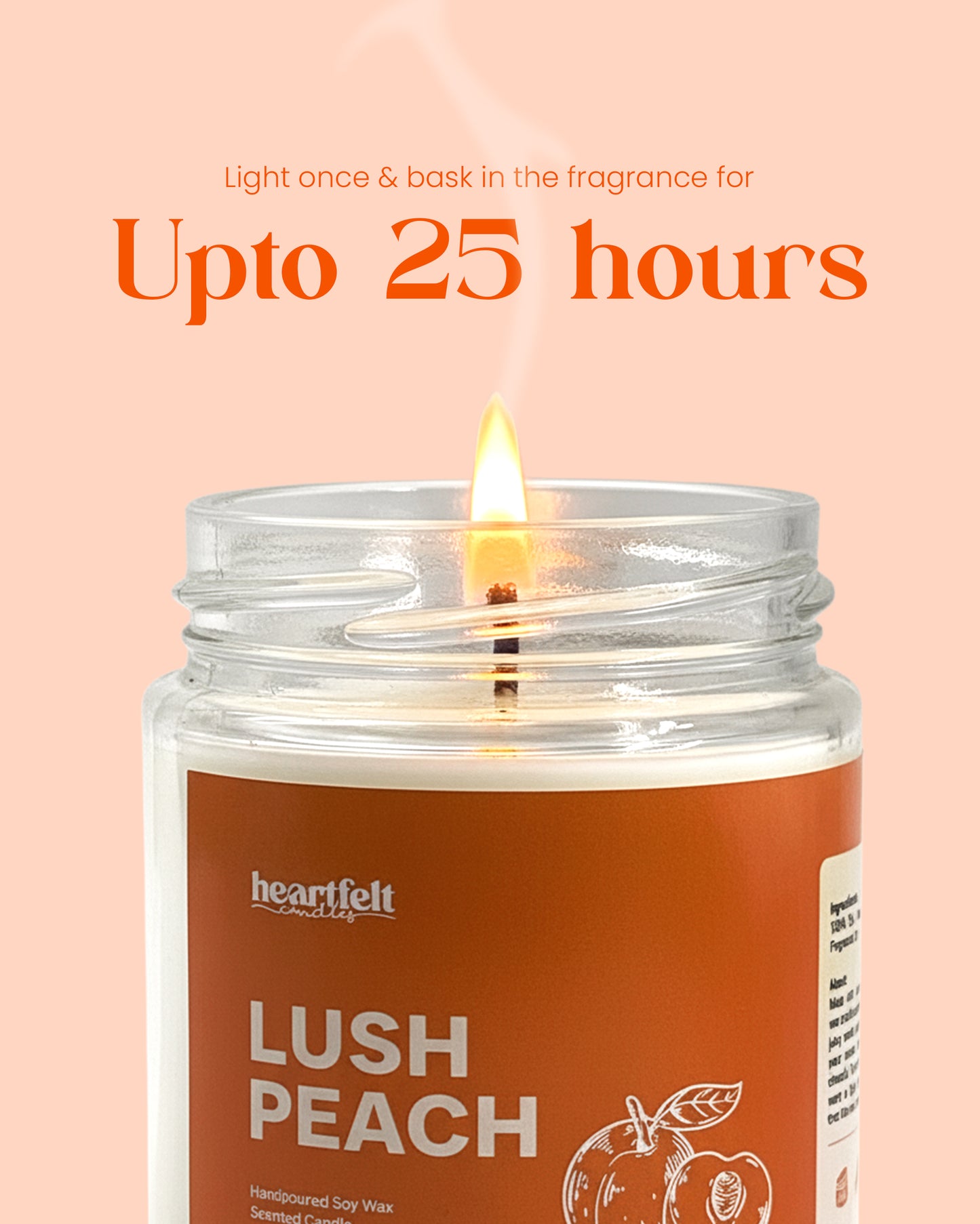 LUSH PEACH – Peach Soy Wax Candle