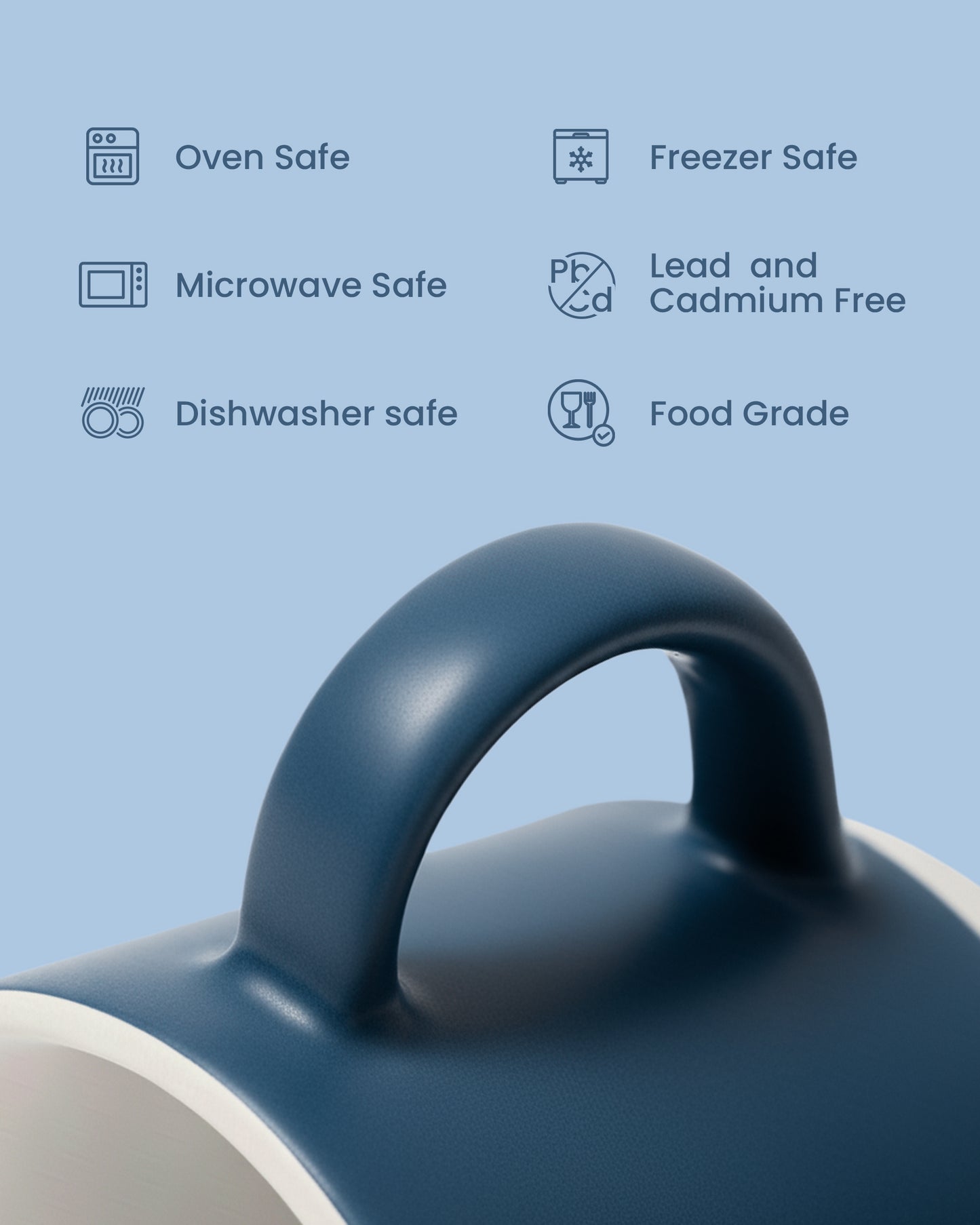 Elemental Stoneware Mug — AEGEAN BLUE