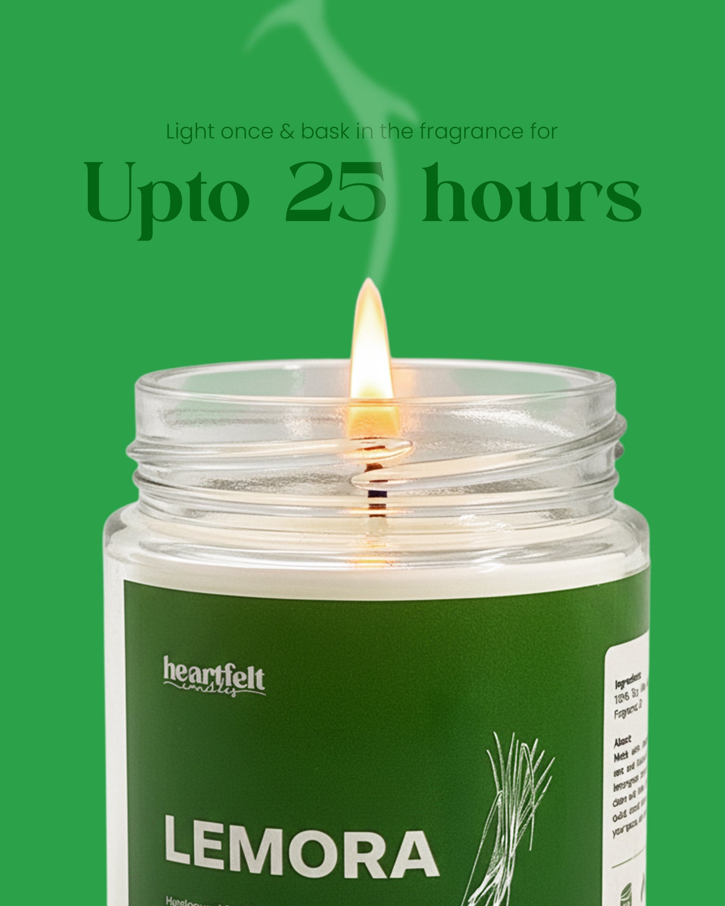 LEMORA – Lemongrass Soy Wax Candle