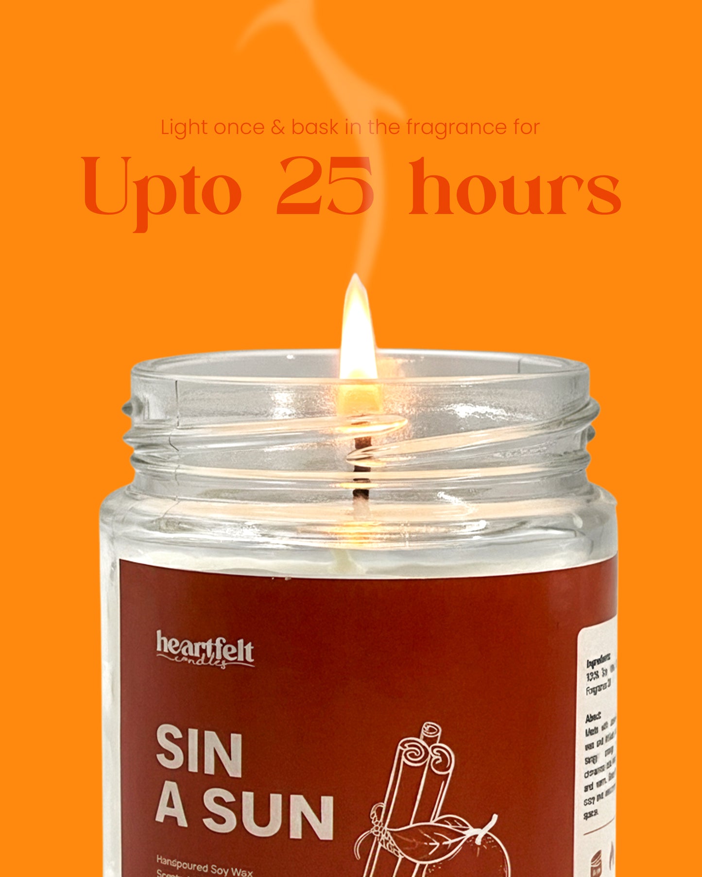 SIN A SUN – Cinnamon Orange Soy Wax Candle