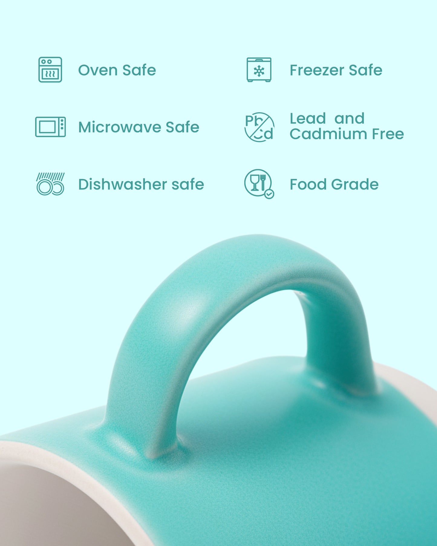 Elemental Stoneware Mug — DARK CYAN