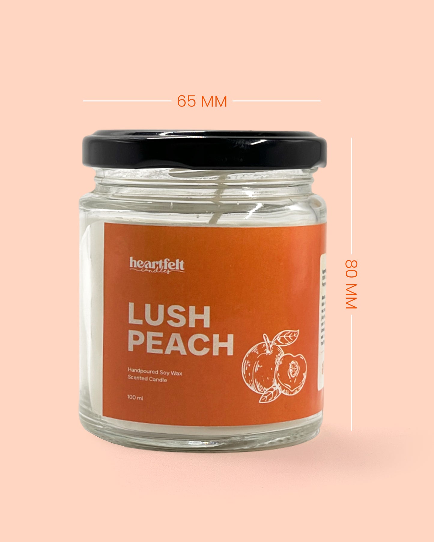 LUSH PEACH – Peach Soy Wax Candle