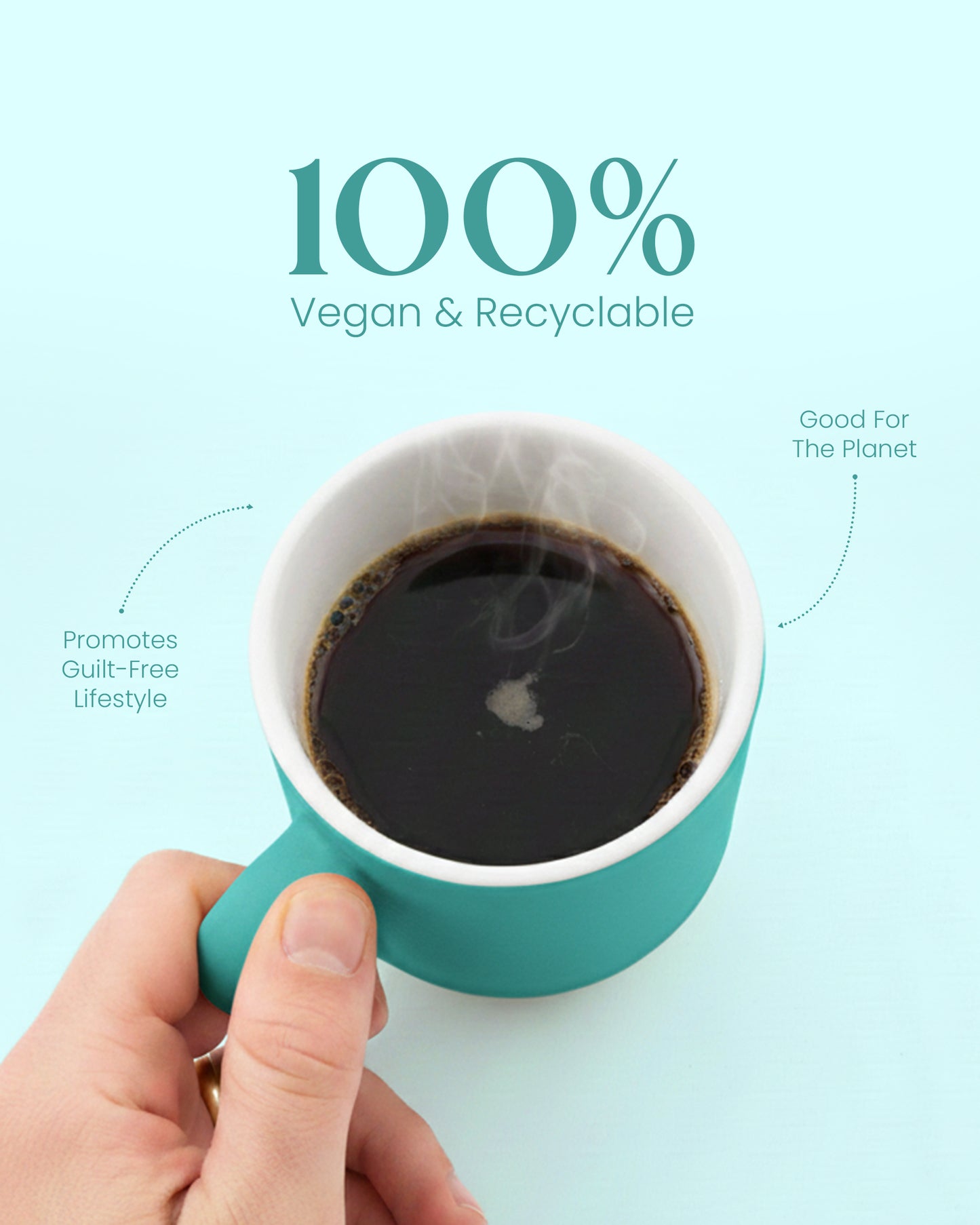 Elemental Stoneware Mug — DARK CYAN