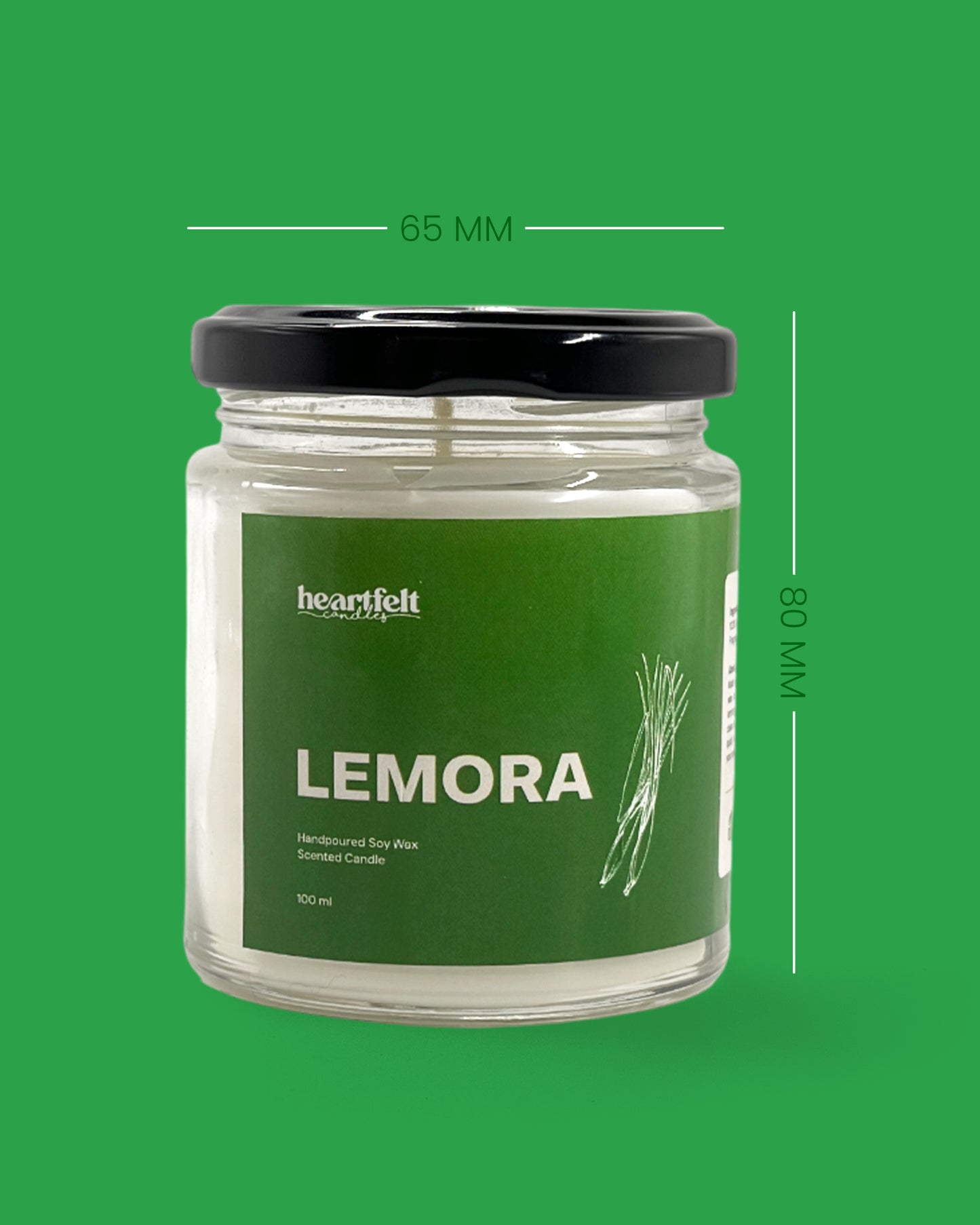 LEMORA – Lemongrass Soy Wax Candle