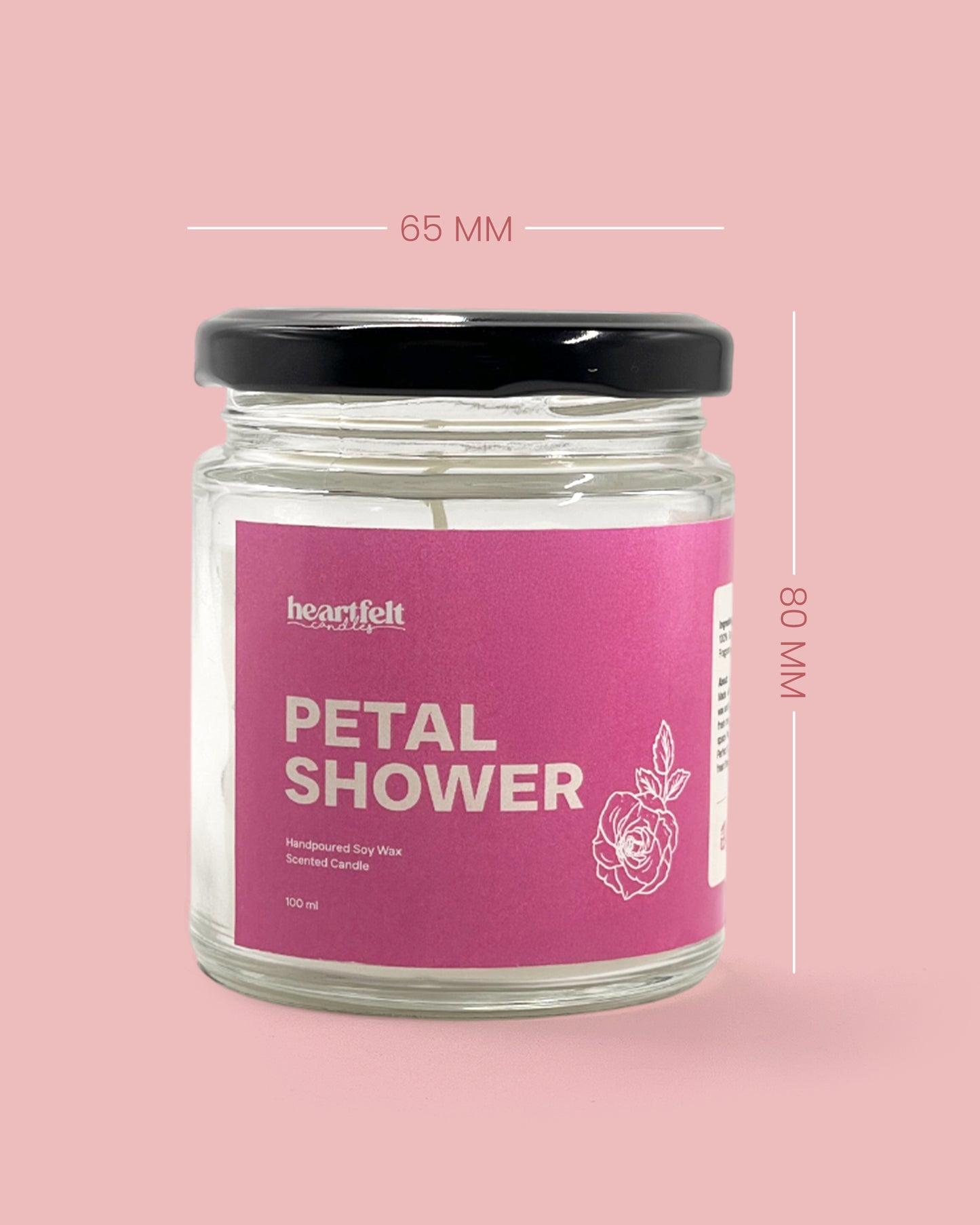 PETAL SHOWER – Rose Soy Wax Candle