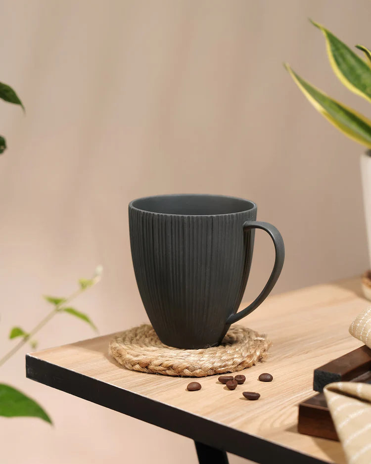 Vogue Diamond Fine Porcelain Mug Set of 2 – Faceted Mugs for Stylish Tea & Coffee