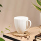Vogue Diamond Fine Porcelain Mug Set of 2 – Faceted Mugs for Stylish Tea & Coffee